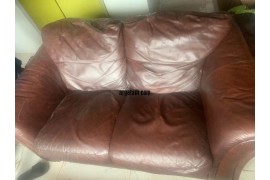 Tan 2 seater leather sofa